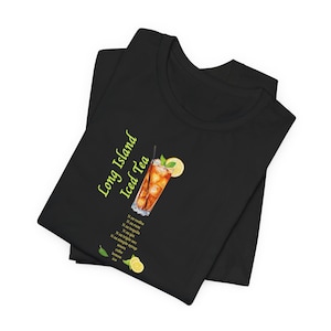 Long Island Iced Tea Tshirt, Summer Vibes Long Island Ice Tea Tee, Casual Shirt, Gift for Cocktail Lovers, Fun Party Shirt