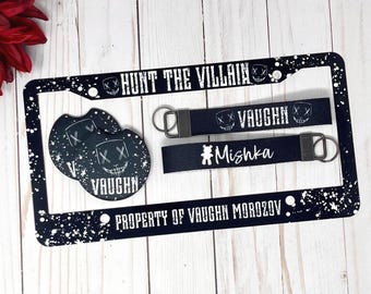Officially Licensed Hunt The Villain Car Accessories, Yulian Dimitriev Merch, The Heathens Merch, Author Rina Kent, Dark Romance Gift