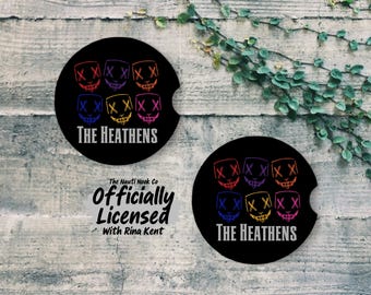 Officially Licensed Legacy Of Gods Car Coasters, The Heathens, Author Rina Kent, Dark Romance Gift, Book Gift Idea, Book Club Gift Idea