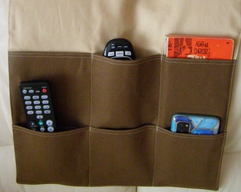 Remote Control Caddy 6 pocket tan/brown