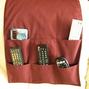 Burgundy Remote Control Organizer Caddy 6 pocket