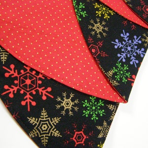 Christmas Tree Napkins Midnight Snowflakes Cloth Napkins, set of 2
