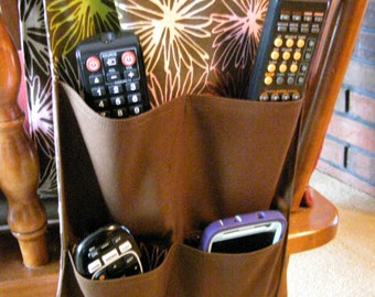 Remote Control Organizer Caddy 4 pocket Starburst w/brown pockets