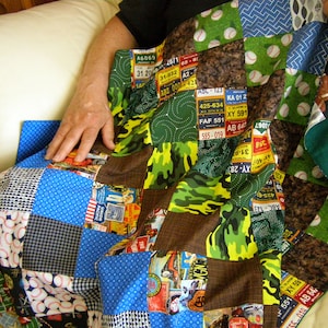 Lap Quilt for men Patchwork Throw Blanket