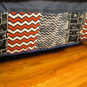 Bedside Caddy 5 pocket Dorm Organizer navy/red