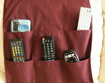 Burgundy Remote Control Organizer Caddy 6 pocket