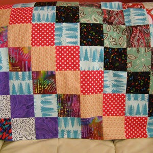 Lap Quilt Colorful Patchwork Stadium Blanket