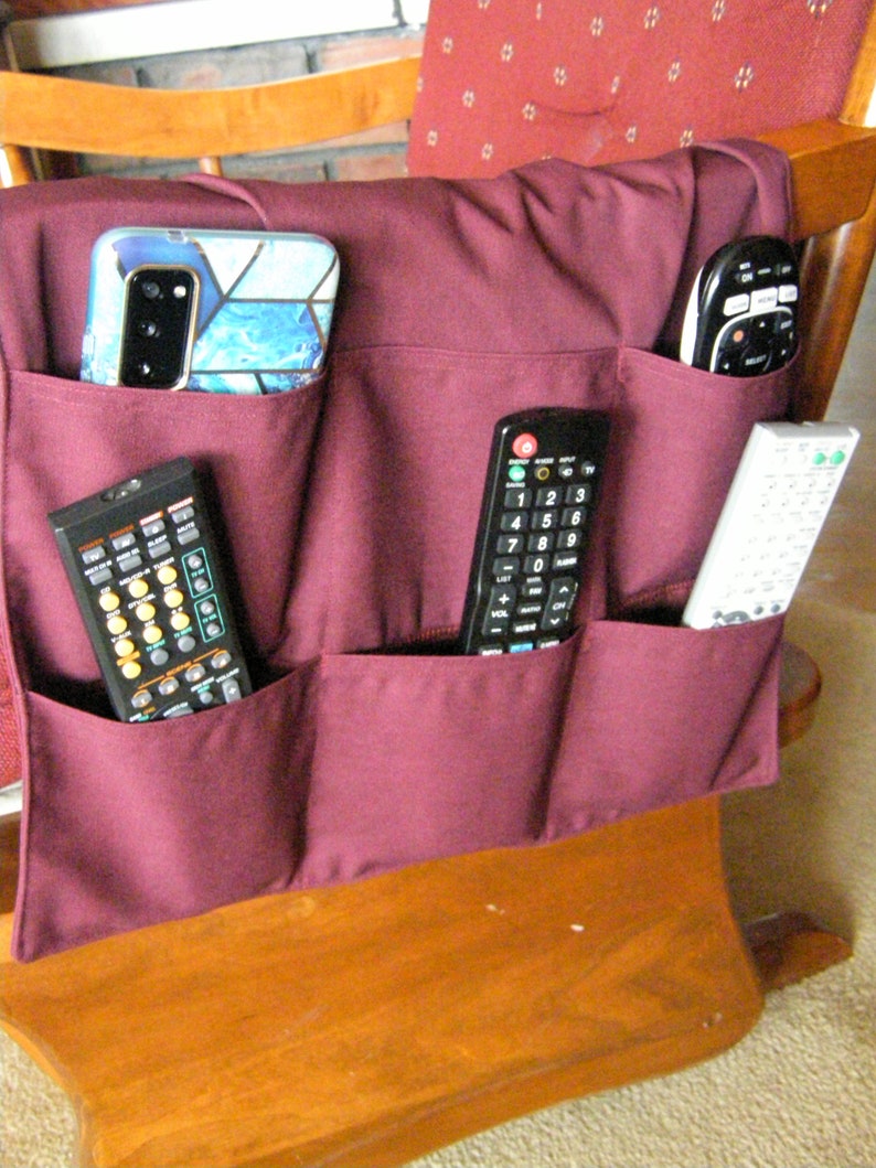 Burgundy Remote Control Organizer Caddy 6 Pocket Etsy