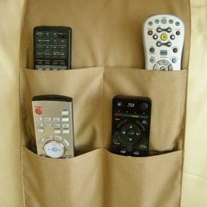 Remote Control Caddy 4 pocket Tan
