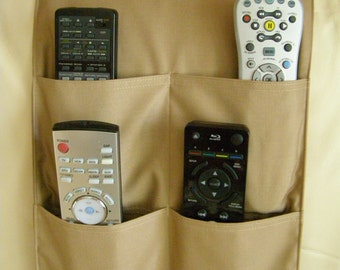 Remote Control Caddy 4 pocket Tan