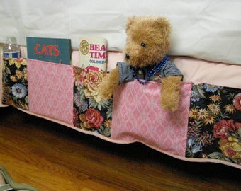 Bedside Caddy 4 pocket, pink, Dorm Organizer