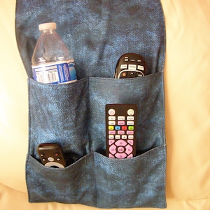Caddy con mando a distancia aspecto denim azul 4 bolsillos