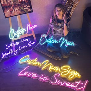 Custom Neon Sign, Neon Sign custom, Personalized Wedding Neon Sign, Wedding LED Sign custom, Last Name Neon Signs, Wedding gifts, Wall Decor