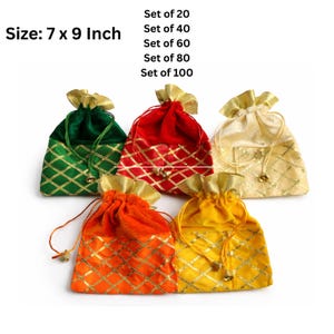 Borsa Potli a quadri – Borsa con coulisse per bomboniere