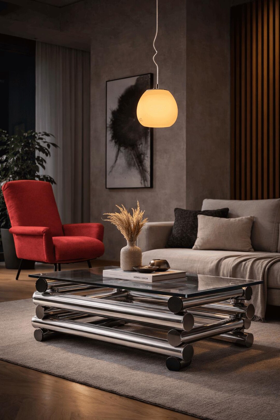 Space Age Design Coffee Table – Crystal Coffee Table – Vintage