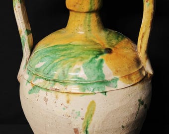 Seminara Calabria– Brocca due anse ceramica calabrese – Orcio Maiolica anni ’60