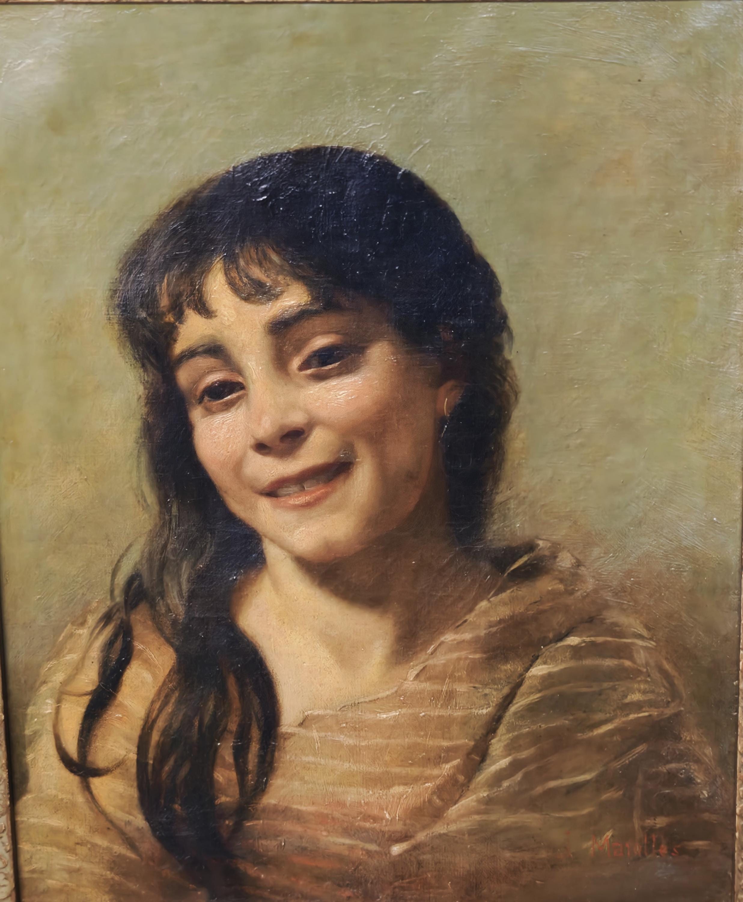 Antique 19th Century French Woman Painting - Etsy