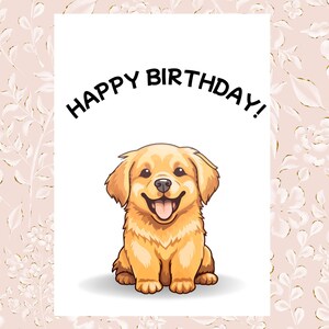 Druckbare Geburtstagskarte Hund Geburtstagskarte Hund Geburtstagskarte Print at Home Geburtstagskarte Alles Gute zum Geburtstagkarte für Sie Digitaler Download