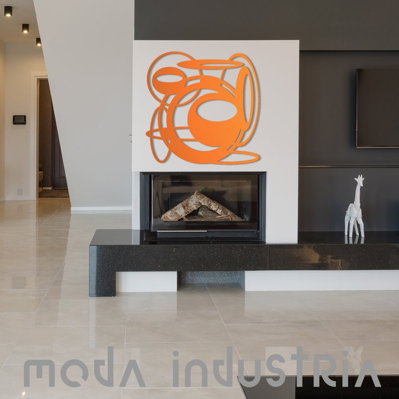 Contemporary Wall Art: Custom Into Space Wall Sculpture in Powder Coated Aluminum Outdoor Garden Art 23 image 1