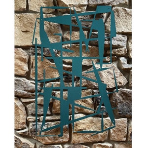 Contemporary Wall Art: Custom No. 611 in Powder Coated Aluminum Wall Art Sculpture Outdoor Garden Art 35 image 5