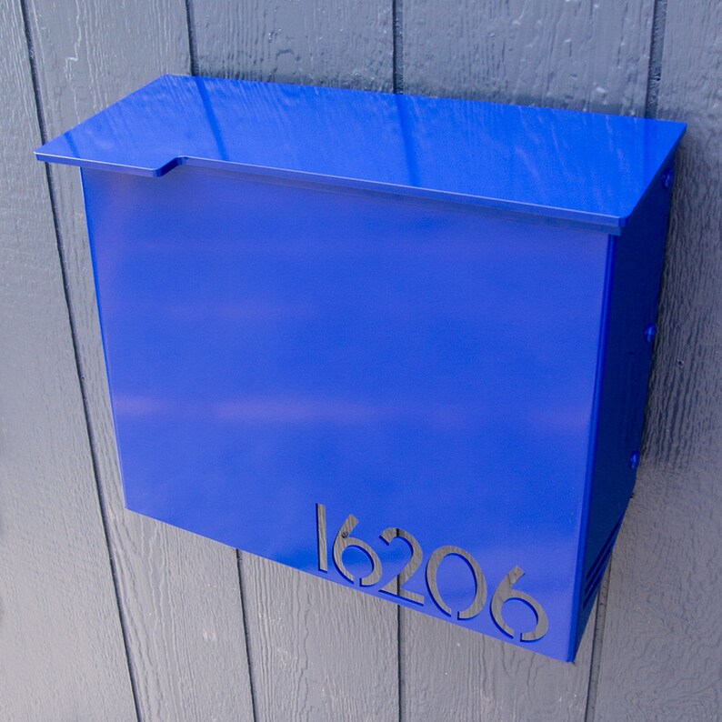 Modern Wallmount Mailbox Custom House Number Mailbox No. Etsy