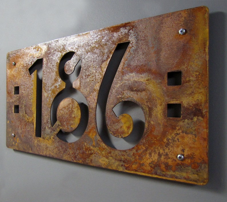 Craftsman Style House Numbers CUSTOM Mission Style Address Etsy