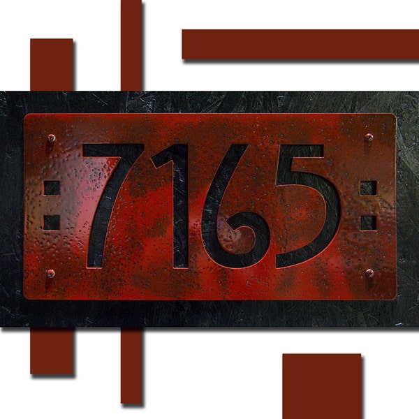 CUSTOM Mission Style House Numbers in Aluminum