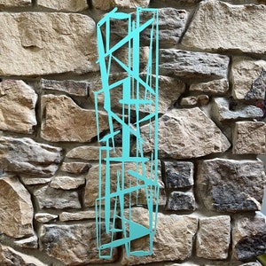 Contemporary Wall Art: Custom No. 613 Skinny in Powder Coated Aluminum Wall Art Sculpture Outdoor Garden Art 35 image 5