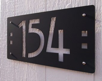 Craftsman Style House Numbers: CUSTOM Mission Style House Numbers in Powder Coated Aluminum