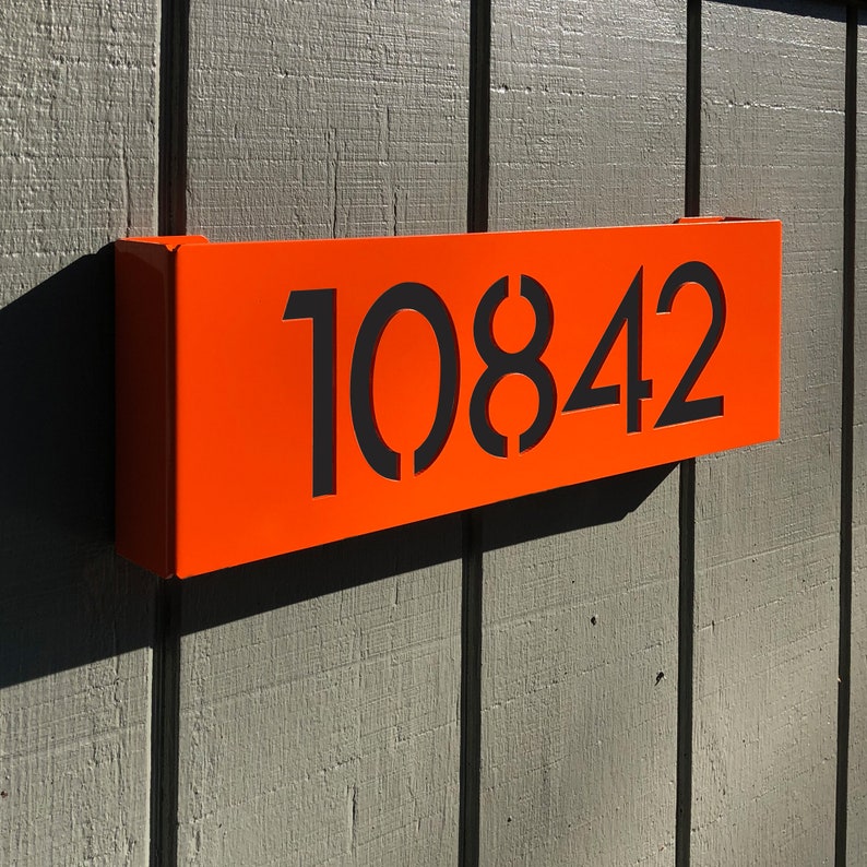 Modern House Numbers Modernist Sconce Box Address Sign in Etsy