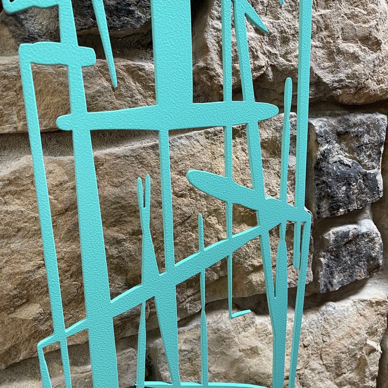 Contemporary Wall Art: Custom No. 613 Skinny in Powder Coated Aluminum Wall Art Sculpture Outdoor Garden Art 35 image 6