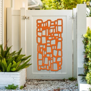 Mid Century Style Wall Art: Custom Mod Rocks in Powder Coated Aluminum Wall Sculpture Outdoor Garden Art 35" Mini