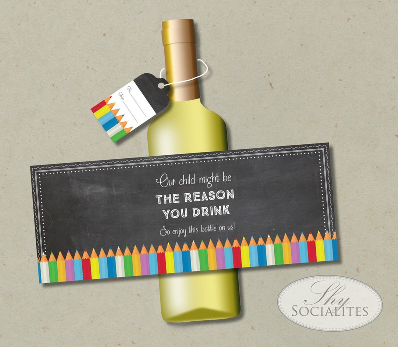 teacher appreciation printable wine label our child might