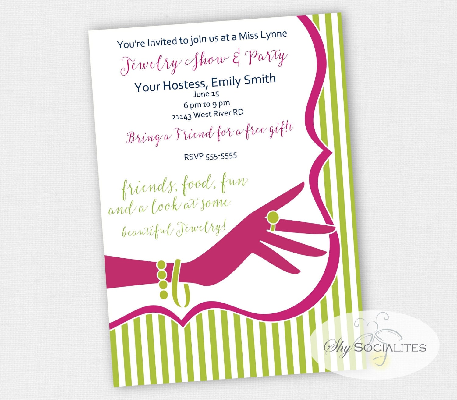 Jewelry Party Invitation Home Party Jewelry Sale Craft Etsy
