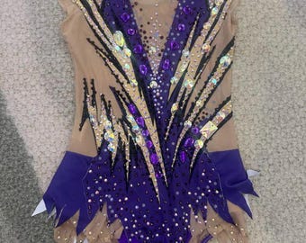 Purple Figure Skating Dress: Custom-Fit Spandex Competition Costume