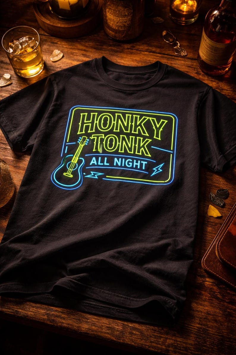 Honky Tonk Neon Sign T-Shirt