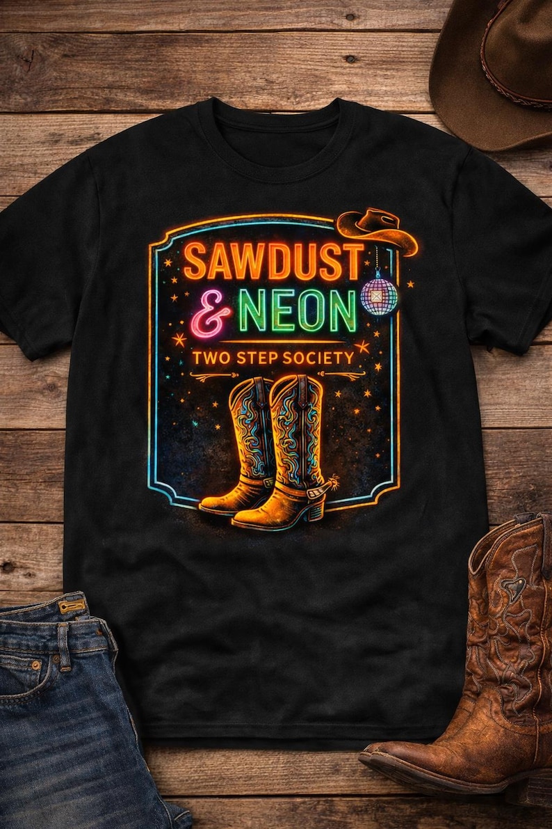 Sawdust & Neon Two Step Society Shirt