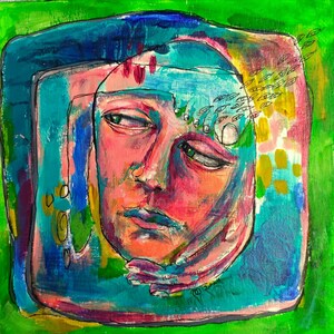 Peinture originale | Peinture acrylique abstraite originale « Coup de poing rapide »
