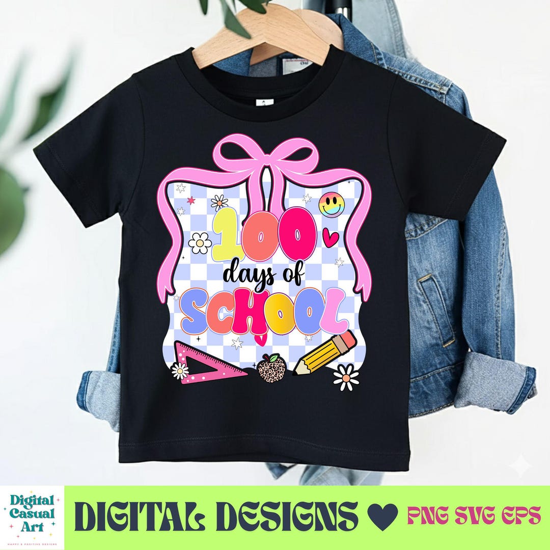 100 Days of School Smarter PNG EPS, 100th Day Teacher Shirt Design Kids ...