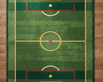 Handtuftad fotbollsplansmatta – Barnmatta för sportlekrum