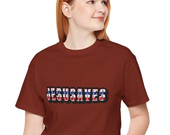 Jeusuaves, Independence Day Shirt ,4th of July Tee, Loves Jesus And America Too Tee, America Retro Shirt, USA Shirt, USA Flag