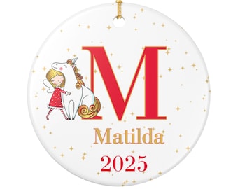 Personalisierte keramische Verzierung für Kinder, individuelles Geschenk, Urlaub Dekor, Kinderzimmer Dekoration, einzigartiges Andenken