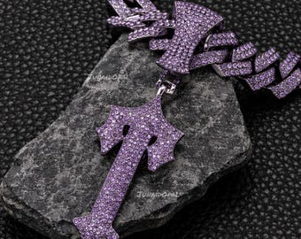 Custom Cubic Zirconia Name Pendant | 925 Sterling Silver Hip Hop Jewelry