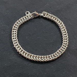 4:1 Half Persian Weave 18awg, Stainless Steel Chain Mail Bracelet