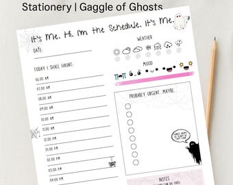 Funny Ghost Daily Planner Printable – Spooky Cute To-Do List (PDF)