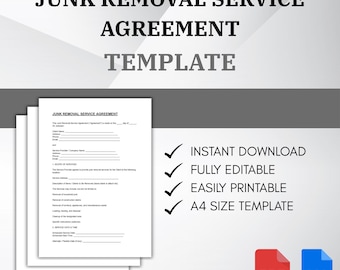 不用品回収サービス契約書（PDF/DOC）｜運搬清掃契約書テンプレート｜クライアント作業依頼書