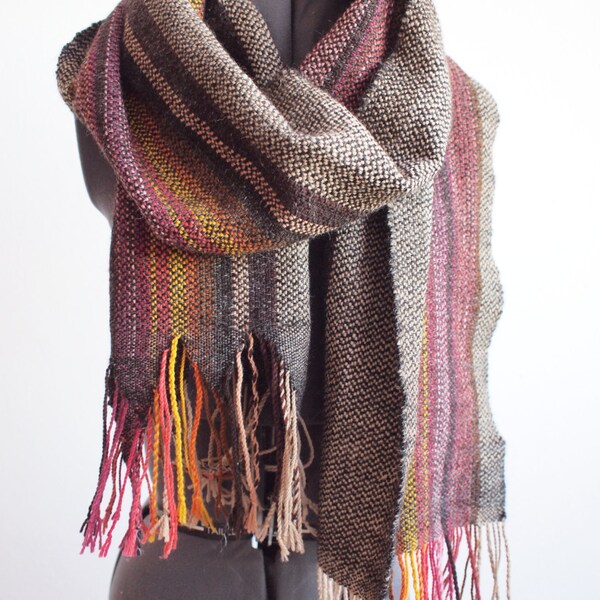 Reserved for Caryn -Luscious Love - Handwoven Super Soft Wearable Art Scarf or Shawl