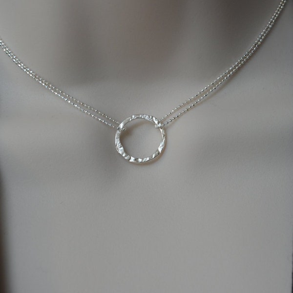 Eternity Necklace  - Sterling Silver - Mothers Day ,Wife, Girlfriend, Best Friends, Sisters -Anniversary, Valentines Day Jewelry