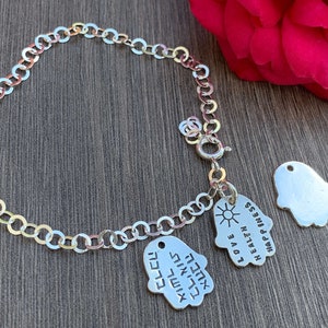 Sterling Silber Hamsa Armband - Good Luck - Jejuda Schmuck - Schiffe aus den USA