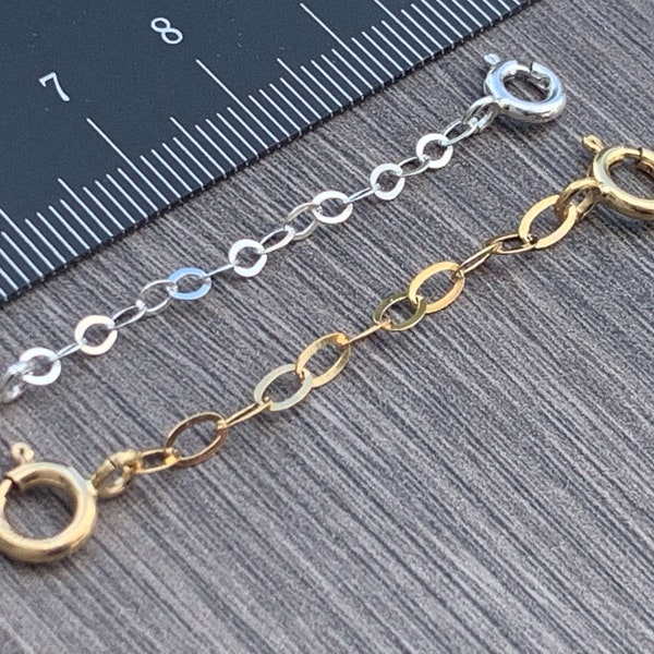 14kt Gold Filled or Sterling Silver Necklace Safety Extenders in all Sizes - Ships out from USA